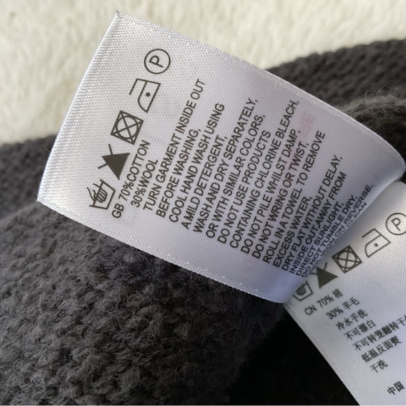 Reiss Men’s Slim Fit Button-Up Cardigan – Charcoal Gray Wool Blend (L) - Picture 16 of 16